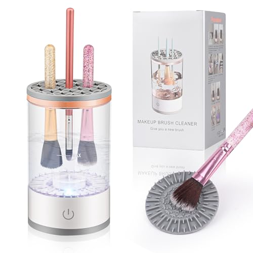 2 en 1 Limpieza Manual/Automática de Brochas de Maquillaje,Comius Sharp Limpiador de Brochas Cosméticas para Brochas de Maquillaje de Belleza de Todos los Tamaños, Regalo para Mujeres, Esposa,Amiga