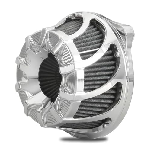 Image of For harley air cleaner filter Touring street glide road king electra tri trike Dyna Sportster XL 883 1200 Softail air intake (Drift style -Chromed, A-For Sportster XL models)