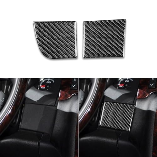 PJFUS Real Premium Black Carbon Fiber Sticker Car Dashboard Speedometer Lower Panel Cover Trim Compatible with Chevrolet Avalanche/Silverado LTZ 2007-2013 Auto Interior Decoration Accessories