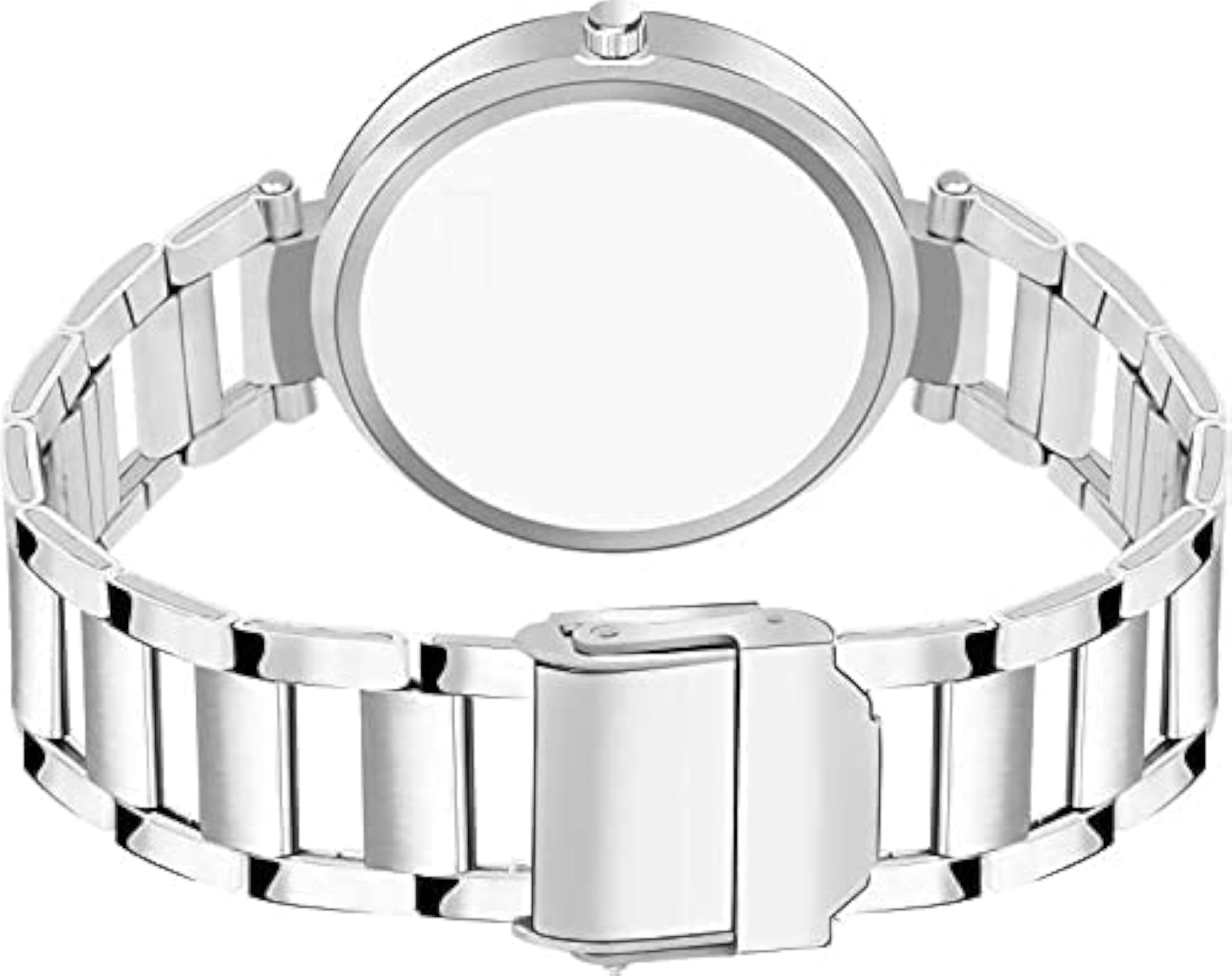 Luxury Women's Black Round Dial Analogue Strap Watch