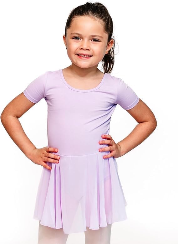 Stelle Ballet Leotards for Girls Dance Leotard with Skirt Toddler Ballet Outfit Criss-Cross Bow Back (Little/Big Kid) - Image 2