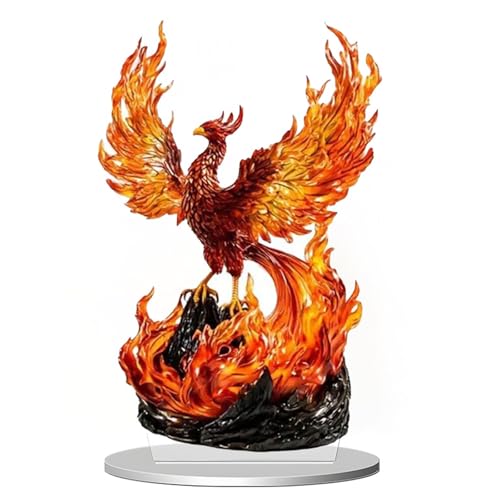 2D Mythischer Phönix Acryl-Schreibtischschmuck für Zuhause und Büro Legendäre Feuerphönix 2D-Acrylfigur Geburtstagsgeschenk