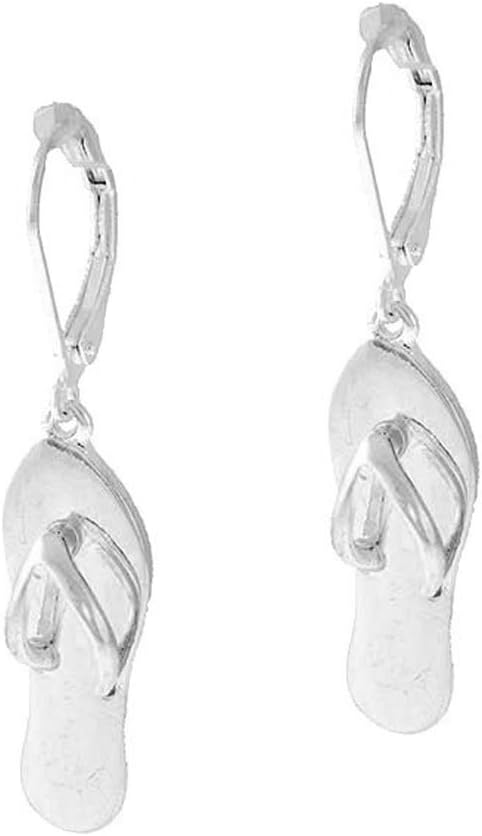 Silver Flip-flop Leverback Earrings [Island Style]