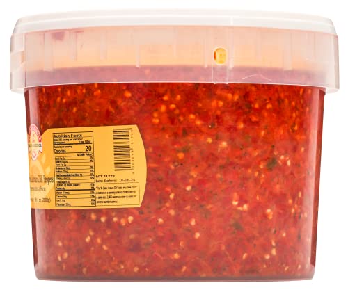 Crushed Calabrian Chili Peppers, Paste/Spread, Bulk Foodservice Tub 2.8 Kg, 98.7 Oz, All Natural, Non-Gmo, Product Of Italy, Tuttocalabria #TOP1