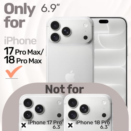 JETech Magnetische Silikon Hülle für iPhone 18 Pro Max/17 Pro Max, Hellrosa – Ansicht 2