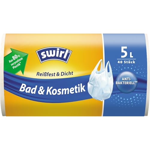 Swirl Müllbeutel mit Tragegriff 5 L 40 Stück Müllbeutel