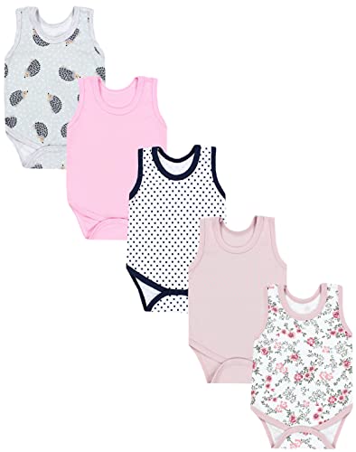 TupTam Baby Body Mädchen 5er Pack – Ärmelloser Body Baby aus...