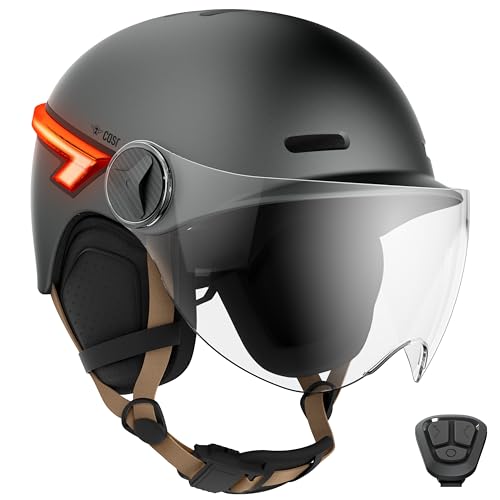 CASR Glow - LED-Helm für Fahrrad & Scooter - XL-Visier...