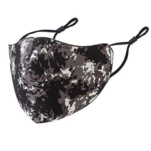 Preisvergleich Produktbild Annly 1PC Blumen Drucken Gesicht Bandana Erwachsene Einstellbare Waschbare Baumwolle Gesichtsbedeckung mit Ohrbügel Staubdicht Wiederverwendbar Gesichtsschal zum Laufen, Radfahren, Outdoor Aktivitäten