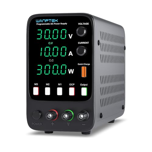 WANPTEK POWER Labornetzteil 30V 10A Labornetzgerät mit 3 Speicherkapazitäten,Regelbares Netzteil...