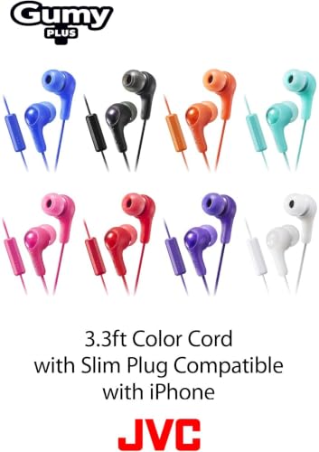 Image of JVC Gumy HAFX7MGN Earbuds in Ear Headphones with Mic and Remote, Green