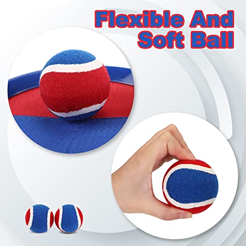 Toss And Catch Ball Game Set, Indoor Outdoor Toy Paddle Ball Catch Set Backyard Game Lawn Summer Beach Toys For Kids Adults Family With 2 Paddles 2 Balls 1 Storage Bag #TOP3