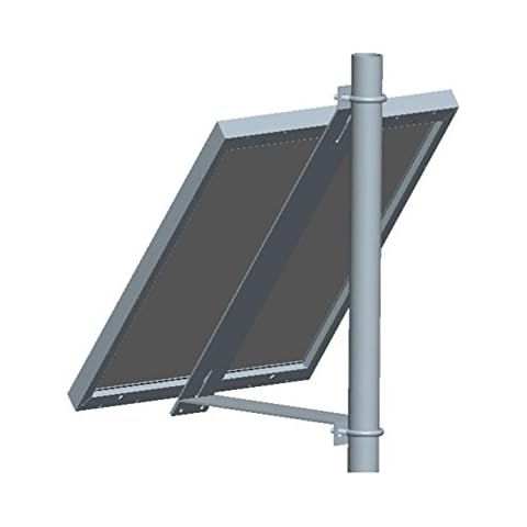 Mounting Brackets Pole Mount for Solar Panel 30W to 60W Single Module Aluminum Brackets Heavy Duty Mounting Racks with Hardware Kit - 45 Degree Tilt Mount on Diameter 2-inch Pole Cover