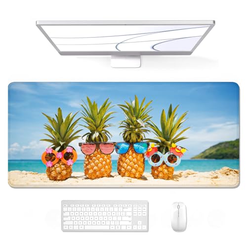 Image of Auhoahsil Large Gaming Mouse Pad, XXL 35.4 x 15.7 in Desk Mat, Pineapple