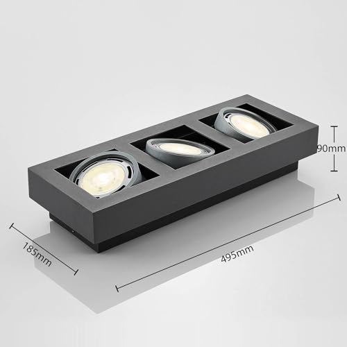 Lampe plafond eclairage variable Ronka 3 lampes salon GU10 - 5