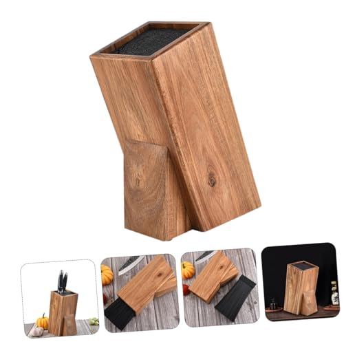 HOMOBABE 多機能ナイフホルダー アカシア収納ラック 滑り止め設計 包丁整理 キッチン用実用的ツールラック