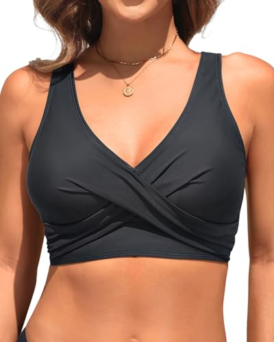 Women Bikini Top - 2025 Full Coverage Bathing Suit Top Push Up Swimsuit Tops Large Bust Swim Tops No Bottom2