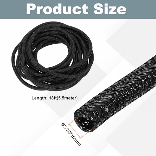 Gaine de protection de câble robuste en polyester noir pour une installation propre - 2
