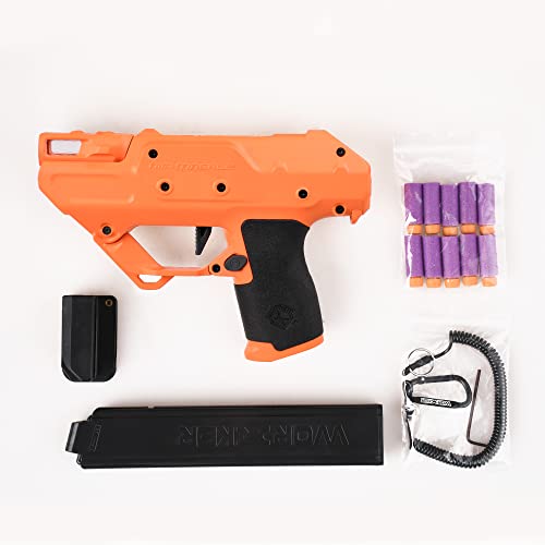 Worker Nightingale Blaster Pro, Strong Magnetic Semi-Auto Flywheel Half Dart Blaster Pistol Toy Free Diy (Battery Not Included) Orange #TOP5