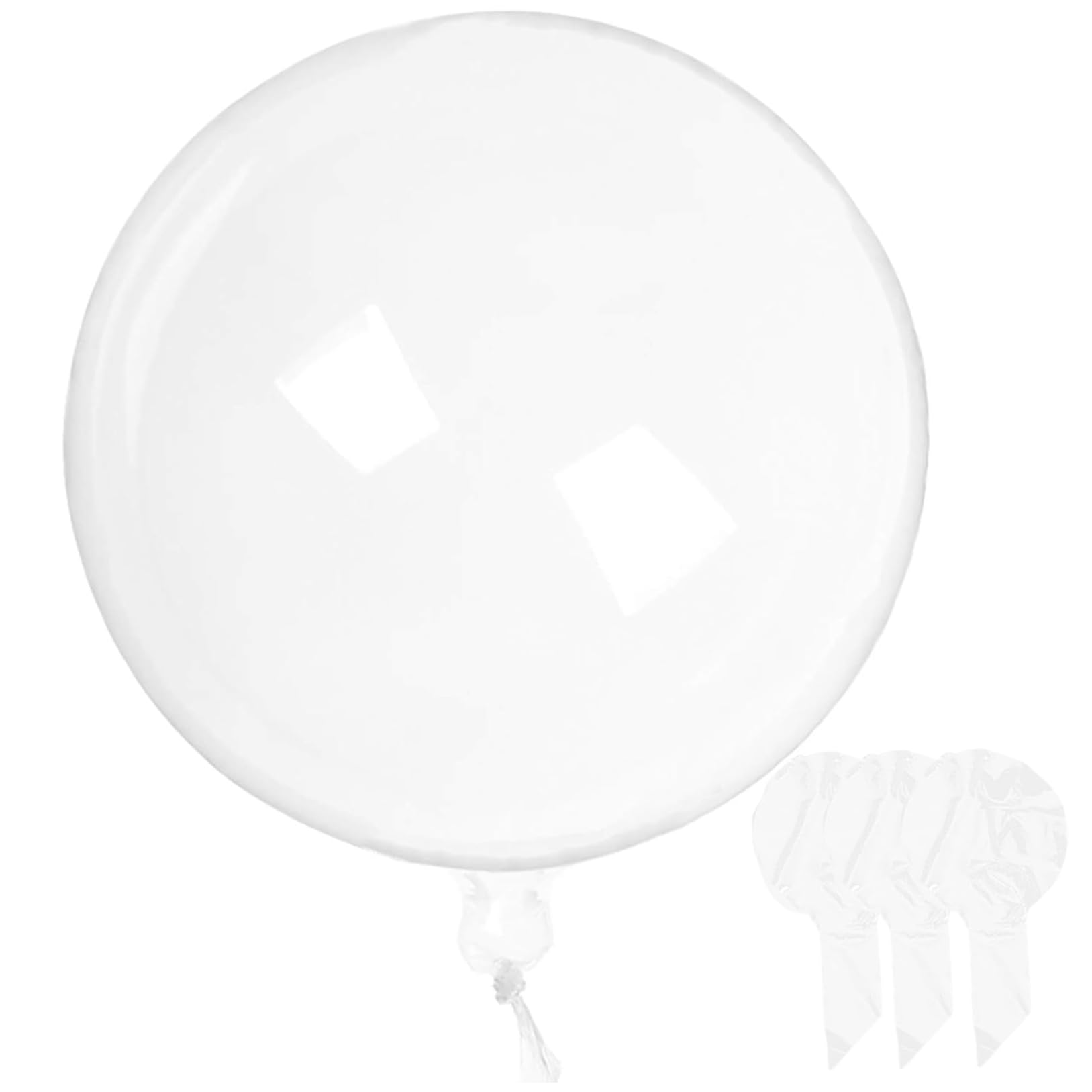 Tsawntd Bobo Balloons 4Pcs 36 Inch Large TPU Clear Balloons Fillable DIY-Friendly Transparent Bubble for Birthday Party, Wedding, Christmas Bubble Clear