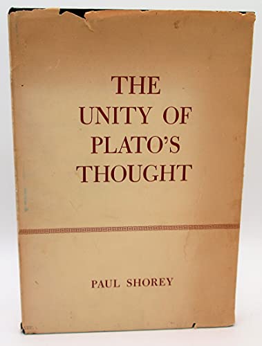The unity of Plato's thought B0006BU71U Book Cover
