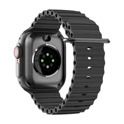 Image of SE HUB Advanced Smart Watch with SIM Support | AMOLED Screen Bluetooth Calling Health Tracking SpO2 Heart Rate Video Call Large Storage Long Battery Backup 49 mm Smartwatch for Men Women Black
