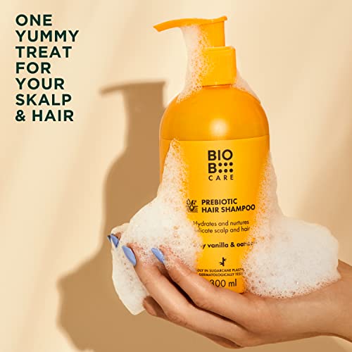 Biob Natural Hair Shampoo With Prebiotics - Vegan Shampoo Without Chemicals - Vanilla Shampoo Dry Hair - Shampoo For Scalp Psoriasis Seborrheic Dermatitis Eczema Acne Anti Dandruff Treatment - 10Oz #TOP4