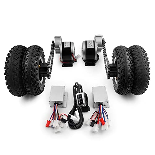 Kit de Conversion de brouette à Moteur Double 250 W, Facile à Transporter, 181,4 kg, 20,3 cm, pour Chariot de Plage électrique(24V250W Max 3kph)