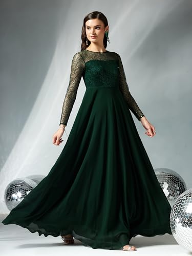 Image of Miss Chase Women's Long Sleeve Sequin Maxi Dress
