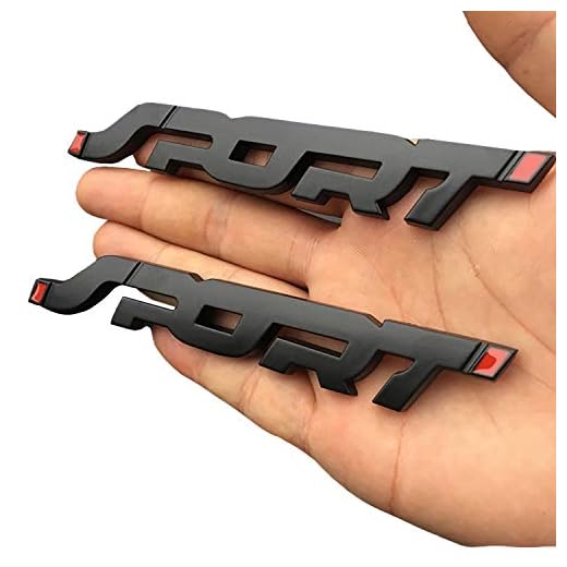 2Pack Metal Car Sport Sticker,HUAPX 3D Premium Car Side Fender Rear Trunk Emblem Logo Badge Decals Compatible for Ford/Jeep/BMW/Dodge Ram/Cadillac/Chrysler/Toyota/Nissan/Chevrolet (Black)