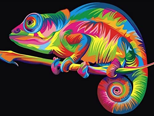 Point de croix broderie animaux colorés kit complet débutant 11CT 40x50 cm