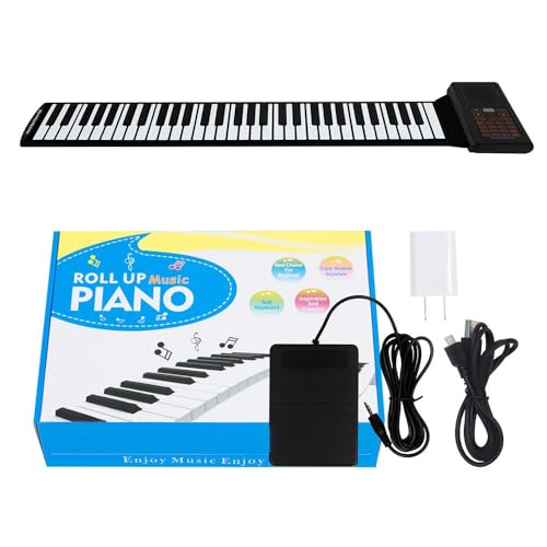 LentLY EP-15 Piano électrique intelligent à 61 touches, clavier de piano électrique numérique portable pliable – Touches d’effets sonores rouges, rechargeable, adapté aux débutants, aux apprenants ava - Les Beatles, Paul McCartney, John Lennon, RIngo Starr, George Harrison LentLY EP-15 Piano électrique intelligent à 61 touches, clavier de piano électrique numérique portable pliable - Touches d'effets sonores rouges, rechargeable, adapté aux débutants, aux apprenants ava – Image 3