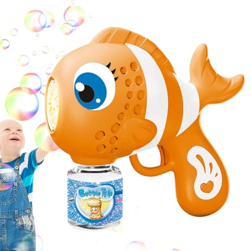Machine à Bulles Extérieure | Générateur de Bulles Portatif avec Lumières et Sons | Distributeur de Savon Portable avec 16 Trous - Jouet pour Anniversaire, Noël, Pâques, Jardin, Filles et