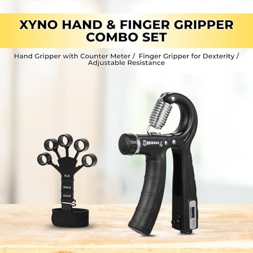 Xyno Adjustable Hand & Finger Gripper Combo with Counter — Hand Grippers - image 2