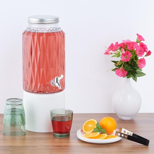 Distributeur de boisson géométrique transparent de 5l pour buffet élégant