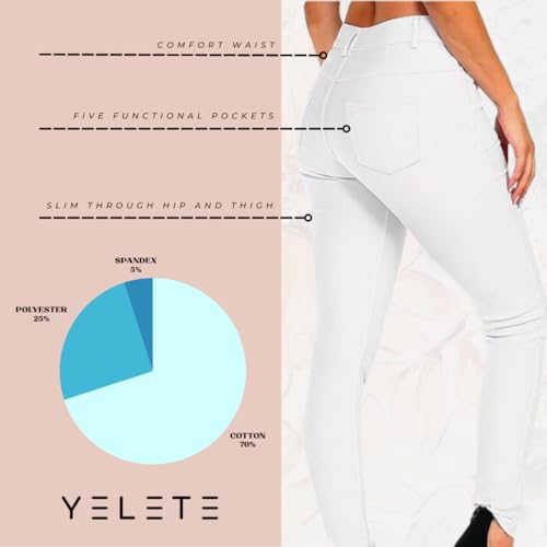 Image of YELETE Women's Basic Five Pocket Stretch Jegging Tights Pants