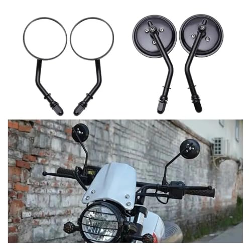 Espejo retrovisor redondo M8 de alta resistencia para acabados bobber 3