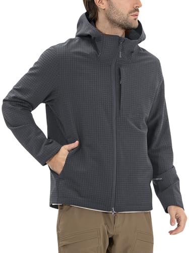 Image of Mens Lightweight Windbreaker Hiking Softshell Jacket Water-resistant Full Zip Hoodies Golf Jackets