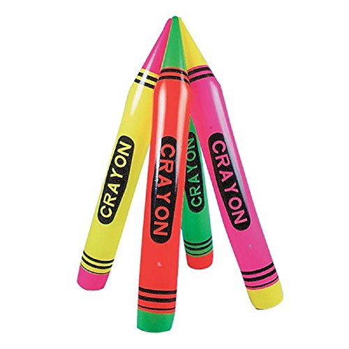 Consejos para Comprar Inflables el pay los mejores 10. 46 Rhode Island Novelty ~ 4 ~ Neon Inflatable Crayons ~ Approx. 44' ~ New ~ Photo Prop Toys, Party Decor,