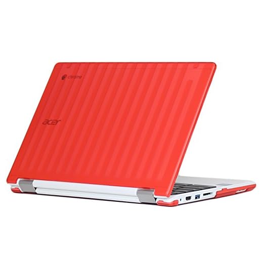 mCover rött liHard Shell fodral för 13,3 tum Acer Chromebook R13 CB5-312T konvertibel bärbar dator (modell: R13 CB5-312T)