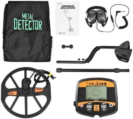 Fully assembled VIHELM TX960 metal detector with its control unit, adjustable stem, arm cuff, and search coil.