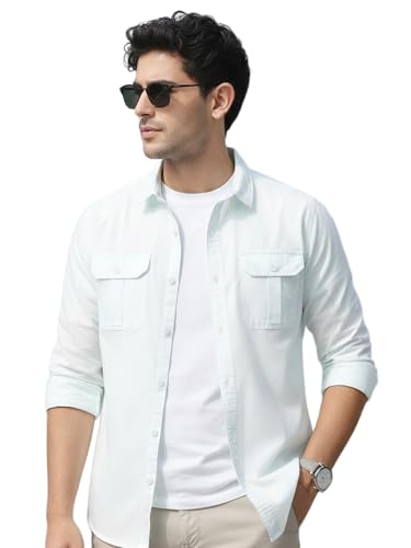 Image of Urbano Fashion Men's Cotton Full Sleeve Regular Fit Casual Solid Shirt