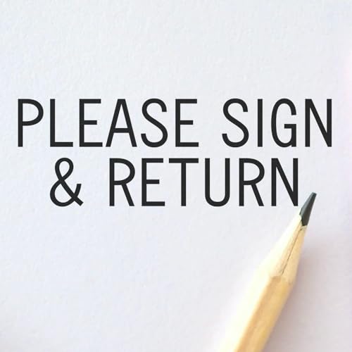 Tampon Please Sign & Return pour valider les contrats et documents de correspondance