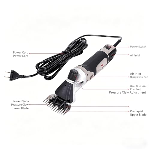 Tondeuse à bétail robuste 500W à 6 vitesses pour une tonte nette - 6
