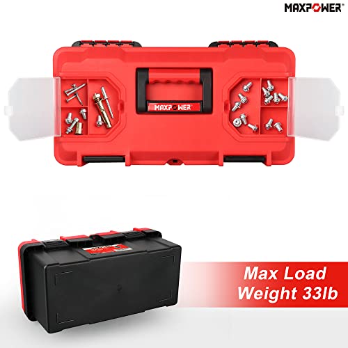 Maxpower M08162 Tool Box 16 Inch, Plastic Small Tool Box With Latch And Removable Tray, Lockable Tool Box thumb #3