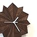ardeola - Cogwheel Walnut - Wooden Wall Clock, Dark Brown, Japandi Walnut 11.5in, Handmade Medium Size, Silent Minimalist Home Decor