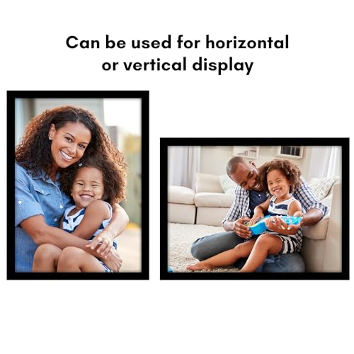 Americanflat 16x22 Picture Frame with Polished Plexiglass - Black Picture Frame - Wide Photo Frames Made of Engineered Wood for Vertical or Horizontal Wall Display - Epic Collection - Black