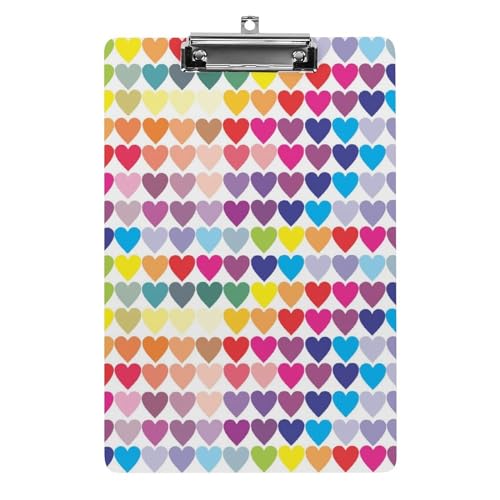Planchette à pince A4 Amour Coloré pour le bureau et l'école