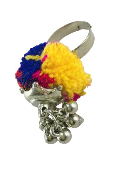 Sattyaki Navratri Ethnic Silver Oxidised Flexible pom pom Finger ring For Women And Girls. (B0CJ713NDS) Amazon Price History, Amazon Price Tracker