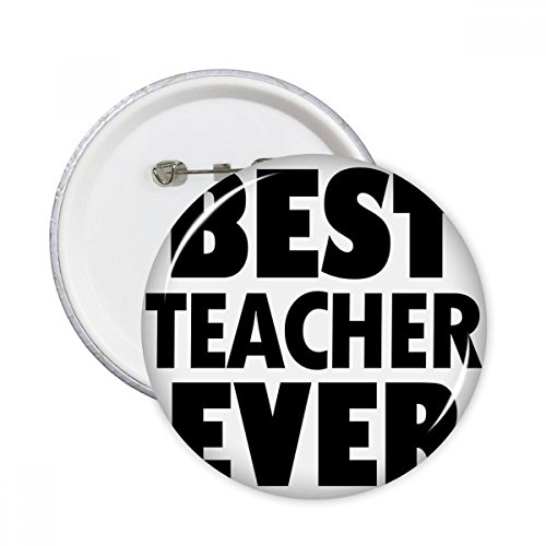 Cadeau Best Teacher broches rondes : 5 badges button pour fête et festival